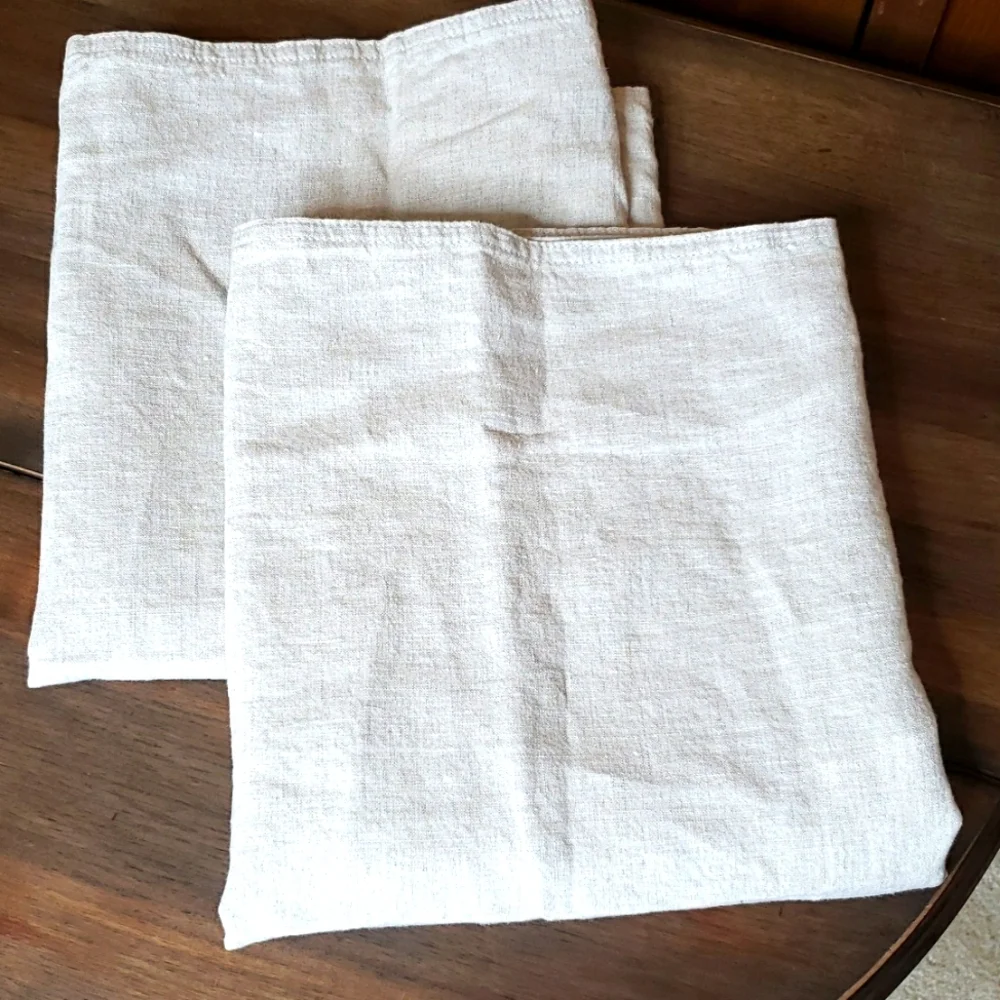 XZ XIFA NWOT French Linen Neutral Pillow Standard Shams